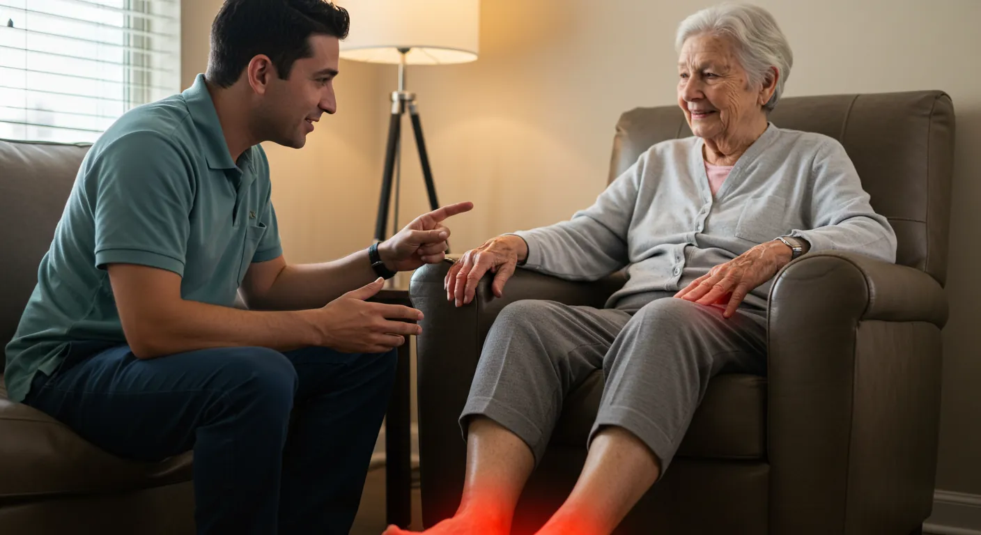 Acupuncturist treating patient peripheral neuropathy protocol