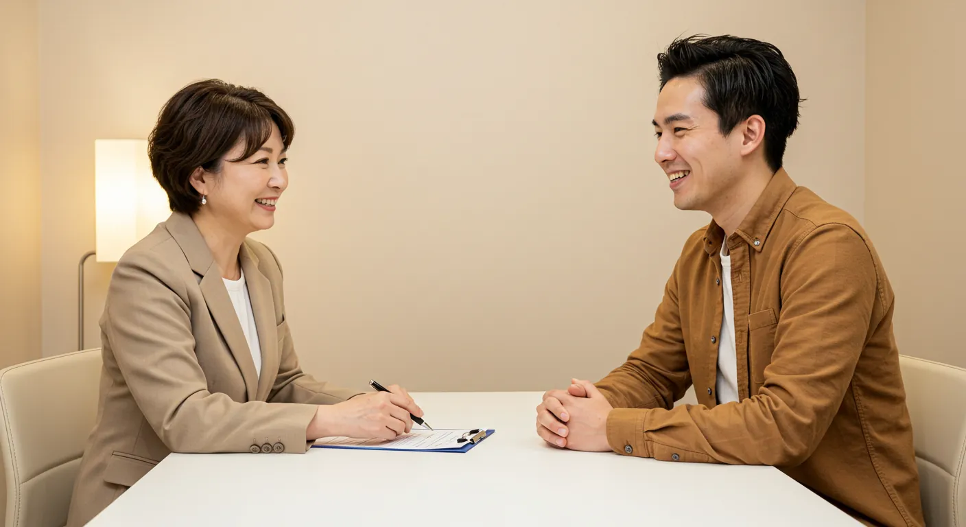 Doctor consulting with patient regarding acupuncture treatment